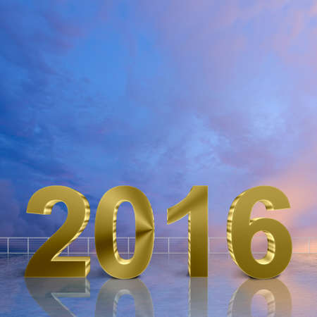 2016, new year concept in sign and text.の写真素材