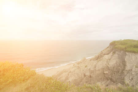 Seascape from the mountain. Shot at Qixingtan Beach in Hualien, Taiwan, Asia.