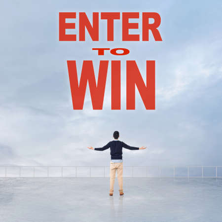 Enter to Win, message on the sky.