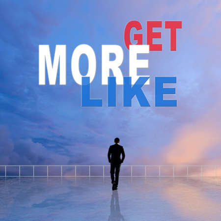 Get More Likes, message on the sky.