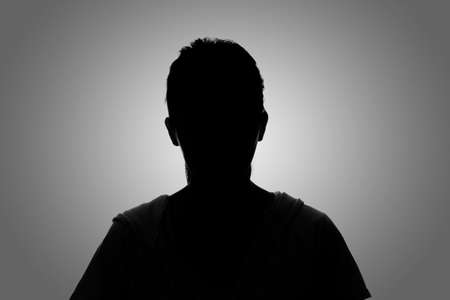 Silhouette woman portrait, concept of unknown, anonymous, unnamed etc.
