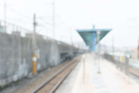 Abstract background of station of train or mrt, shallow depth of focus.