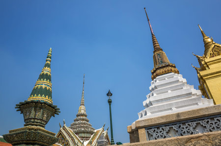 famous grade palace at Bangkok, Asiaの写真素材