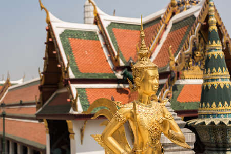 statues at Garuda Wat Phra Kaew, famous temple at Bangkok Thailandの写真素材