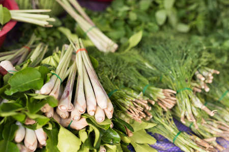 Bangkok local traditional market at Thailandの写真素材