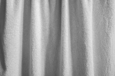 white towel texture hang on the wallの写真素材