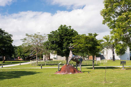 Taitung, Taiwan - November 16, 2018: famous architecture of Taitung Museum, a famous art building in Taitung city.のeditorial素材