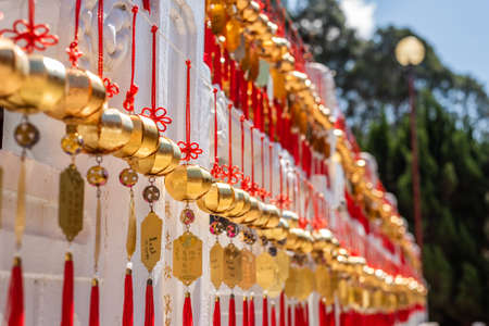 Nantou, Taiwan - FEB 12th, 2019: wall of wish in Wenwu Temple near Sun Moon Lake at Yuchi, Nantou, Taiwan, Asiaのeditorial素材