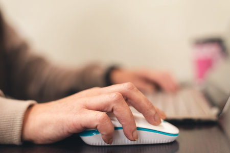 closeup image of woman working at a coffee shop