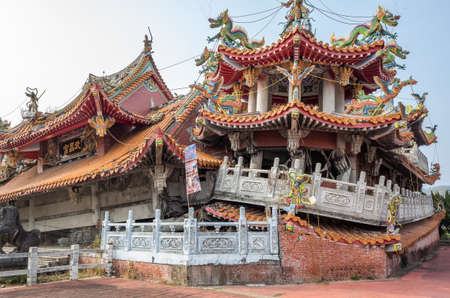Nantou, Jiji, Taiwan - FEB 27th, 2019: ruins of Wuchanggong temple when earthquake at september 21, 1999のeditorial素材