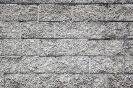 gray brick wall background with copy space