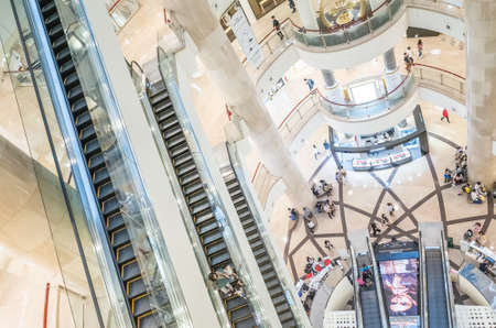 Taipei, Taiwan - May 12th, 2019: interior of the commercial in Taipei 101 Shopping Mall, One of the most luxurious shopping center in Xinyi District in Taipei, Taiwan, Asiaのeditorial素材