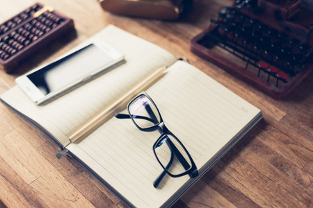glasses on the table with copyspace, concept of relaxing after work