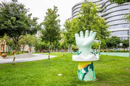 Taichung, Taiwan - June 22th, 2019: artwork at Dali Art Center Plaza, Dali township, Taichung, Taiwanのeditorial素材