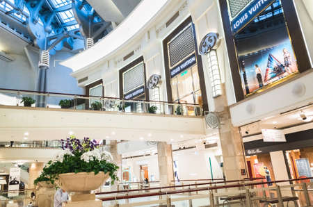 Taipei, Taiwan - May 12th, 2019: interior of the commercial in Taipei 101 Shopping Mall, One of the most luxurious shopping center in Xinyi District in Taipei, Taiwan, Asiaのeditorial素材