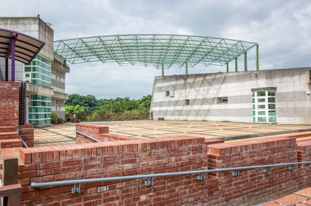 Changhua, Taiwan - July 13th, 2019: modern style architecture of National Changhua Living Art Center at Changhua city, Taiwan, Asiaのeditorial素材
