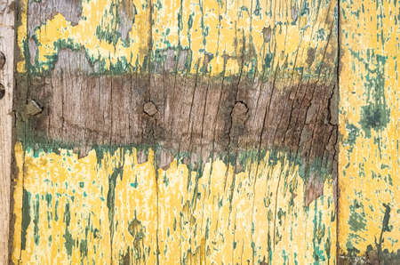 vintage texture background of old weathered wood planks painted with colorの写真素材