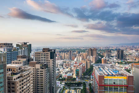 Taichung, Taiwan - September 13th, 2019: cityscape of Taichung city with skyscrapers and buildings at Taichung City, Taiwan, Asiaのeditorial素材