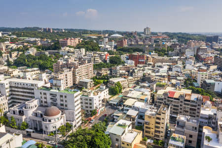 Changhua, Taiwan - September 14th, 2019: aerial view of cityscape at Changhua county, Taiwanのeditorial素材
