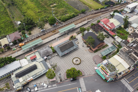 Nantou, Jiji, Taiwan - October 7th, 2019: Jiji train station, the famous landmark with traditional...