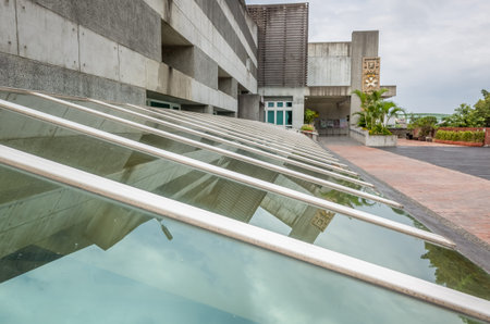 Changhua, Taiwan - July 13th, 2019: modern style architecture of National Changhua Living Art Center at Changhua city, Taiwan, Asiaのeditorial素材