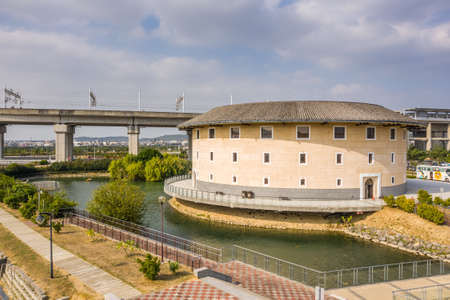 Miaoli, Taiwan - November 14th, 2019: famous attraction of Miaoli Hakka Round House, Miaoli county, Taiwan, Asiaのeditorial素材