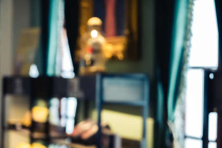 abstract background of coffee shop, shallow depth of focusの写真素材