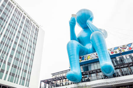 Taichung, Taiwan - June 22th, 2019: artwork at Dali Art Center Plaza, Dali township, Taichung, Taiwanのeditorial素材