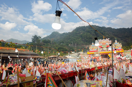 Nantou, Taiwan - December 21th, 2019: Shuili taoism carnival and sacrifice, be hold at every 12 years at Shuili Township, Nantou County, Taiwanのeditorial素材
