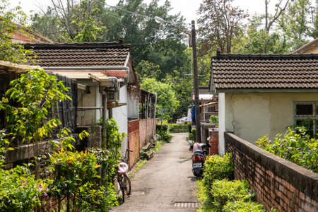 Nantou, Taiwan - April 9th, 2020: old buildings in Zhongxing new village, Nantou, Taiwan, Asianのeditorial素材