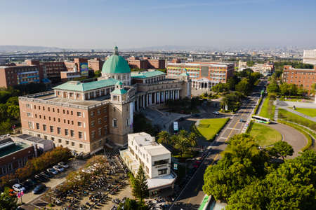 Taichung, Taiwan - December 27th, 2019: aerial view of Asia University at Taichung City, Taiwan, Asiaのeditorial素材