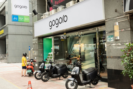 New Taipei, Taiwan - June 14th, 2020: shop of Gogoro electronic motocycle in New Taipei, Taiwan,...