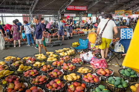 Yujing, Taiwan - July 14th, 2019: Yujing fruits marketplace, Tainan, Taiwan, Asiaのeditorial素材