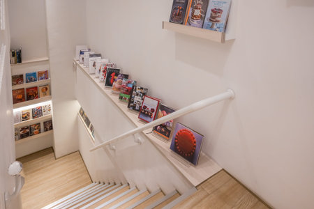 Taichung, Taiwan-September 10th, 2020: modern building interior of famous EP books shop in Taichung, Taiwan, Asiaのeditorial素材