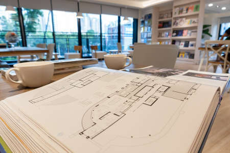 Taichung, Taiwan-September 10th, 2020: modern building interior of famous EP books shop in Taichung, Taiwan, Asiaのeditorial素材