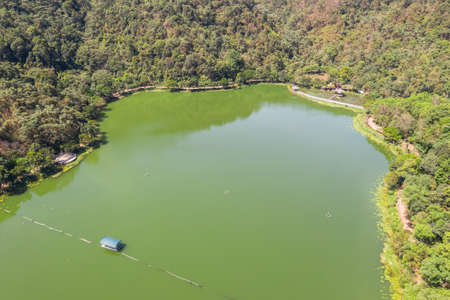 Puli, Nantou-September 3rd, 2019: landscape of famous lake of Liyu Tan at Puli, Nantou, Taiwanのeditorial素材