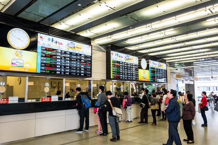 Taichung, Taiwan-November 21th, 2019: Taichung train station, Taiwan