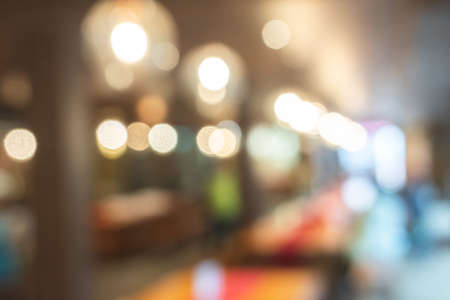 abstract background of coffee shop, shallow depth of focus with nobodyの写真素材