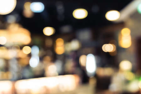 abstract background of coffee shop, shallow depth of focusの写真素材