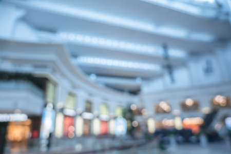 background of shopping mall in blurred, shallow depth of focusの写真素材