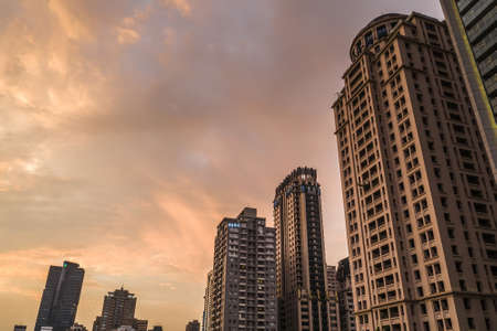 Taichung, Taiwan-September 27th, 2019: cityscape of Taichung city with skyscrapers and buildings at Taichung City, Taiwan, Asiaのeditorial素材
