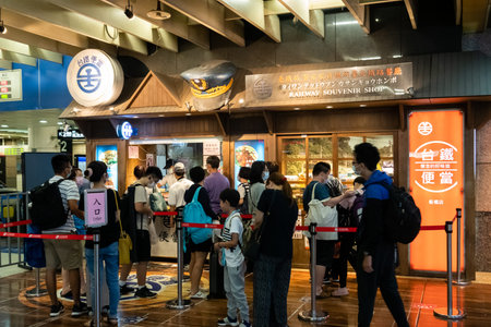 Banqiao, Taiwan-Oct 4th, 2020: Taiwan Railroad Bento store at Banqiao Bus and MRT Station in New...