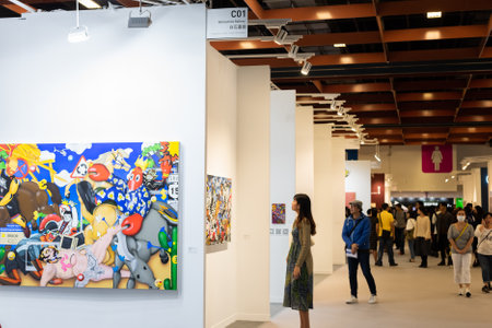 Taipei, Taiwan-October 20th, 2019: Art Taipei Expo is the landmark of Asian Art at Taipei, Taiwanのeditorial素材