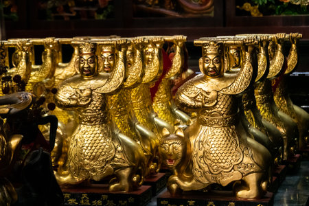 Taichung, Taiwan-April 20th, 2020: famous temple of guangtian the founding temple of the wealth god, Taichung, Taiwan, Asianのeditorial素材
