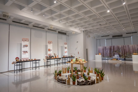 Caotun, Taiwan-October 27th, 2020: exhibitions at national taiwan craft research and development institute at Nantou, Taiwanのeditorial素材