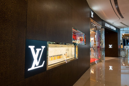Taipei, Taiwan-June 15th, 2020: Louis Vuitton, famous brand at 101 department store at Taipei,...