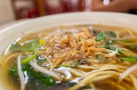traditional Taiwanese food of pork, pickled mustard green noodlesの写真素材