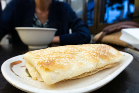 shaobing(clay oven rolls), Taiwanese famous local snacksの写真素材