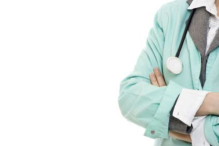 Medical specialist in pose of waiting to begin their workの写真素材