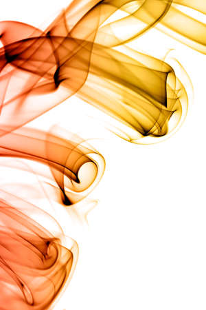 Yellow and orange smoke wavesの写真素材